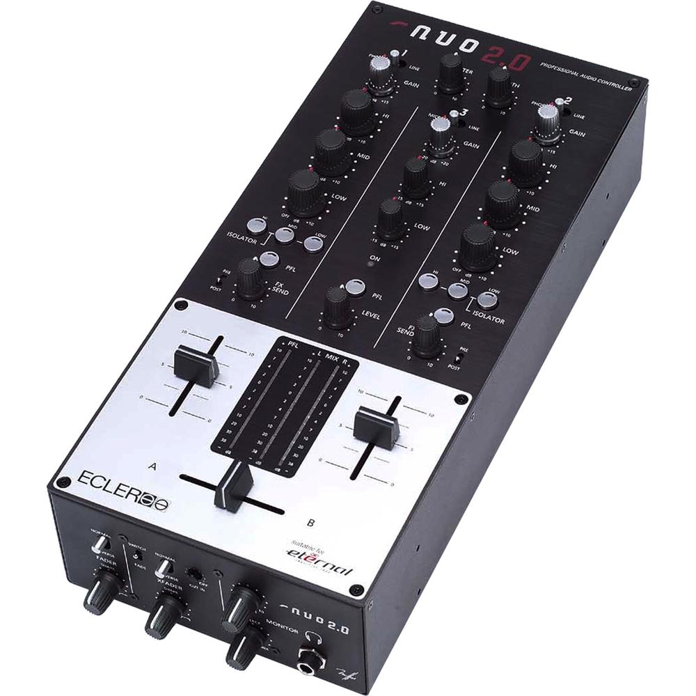 Ecler Mixer Profesional NUO 2.0 de 2 Canales con Ecualizador de 3 Bandas y Salida Balancea