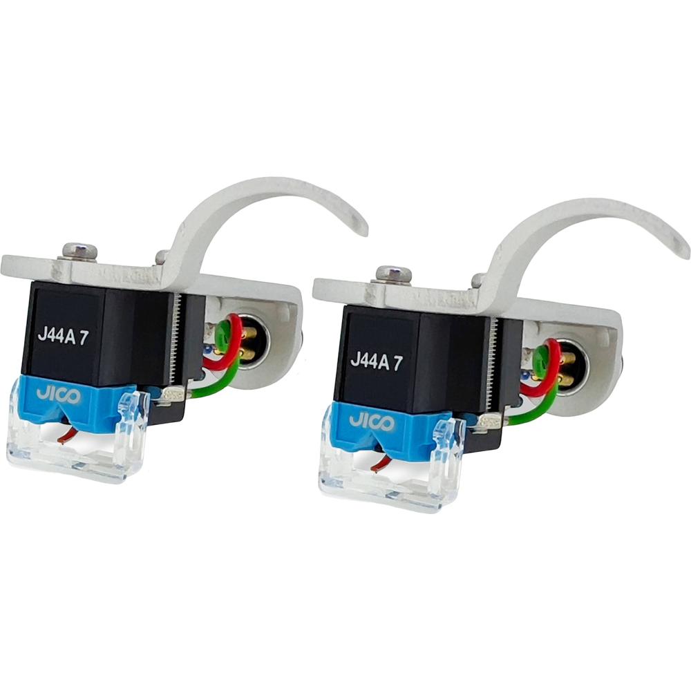 JICO Turntable Cartridge OMNIA J44A 7 DJ IMP SD con Headshell y Stylus N-44-7, Color Plata