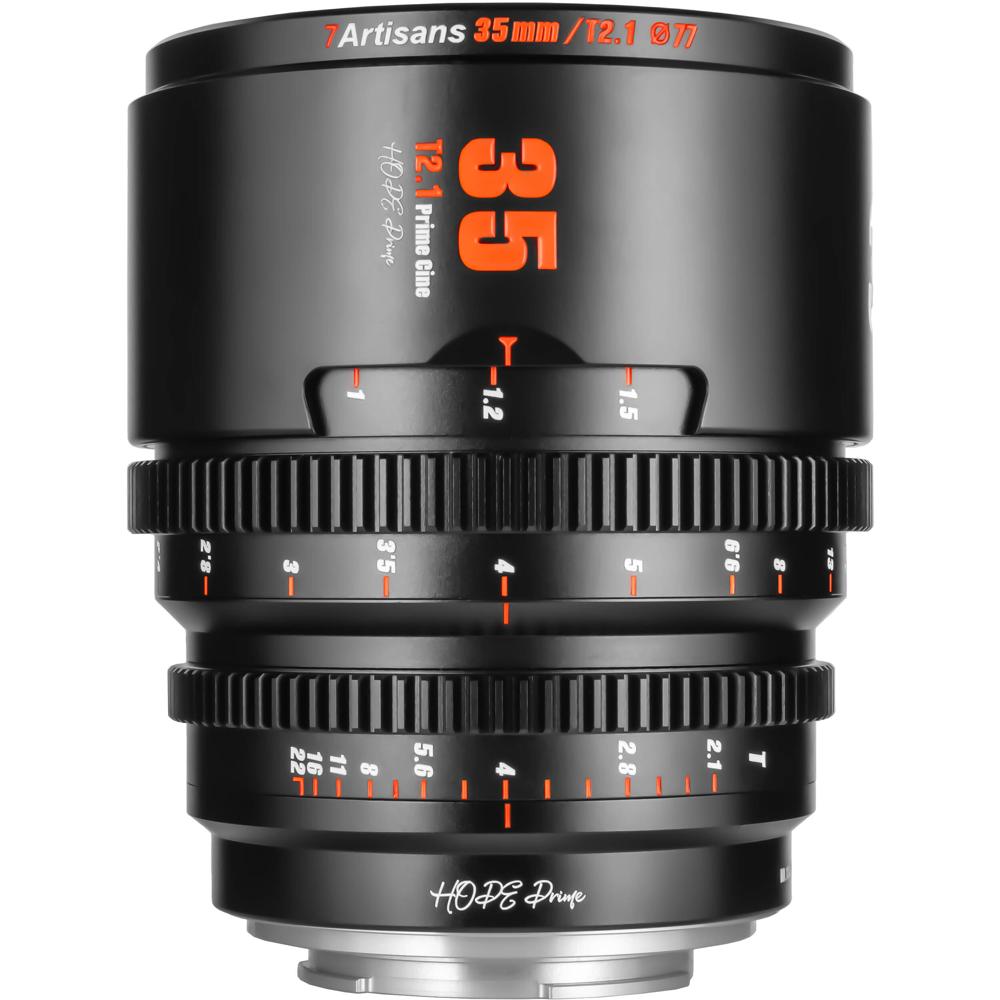 7Artisans Lente Cine 35mm T2.1 Hope para Montura Sony E - Cobertura S35, Apertura T2.1, Di