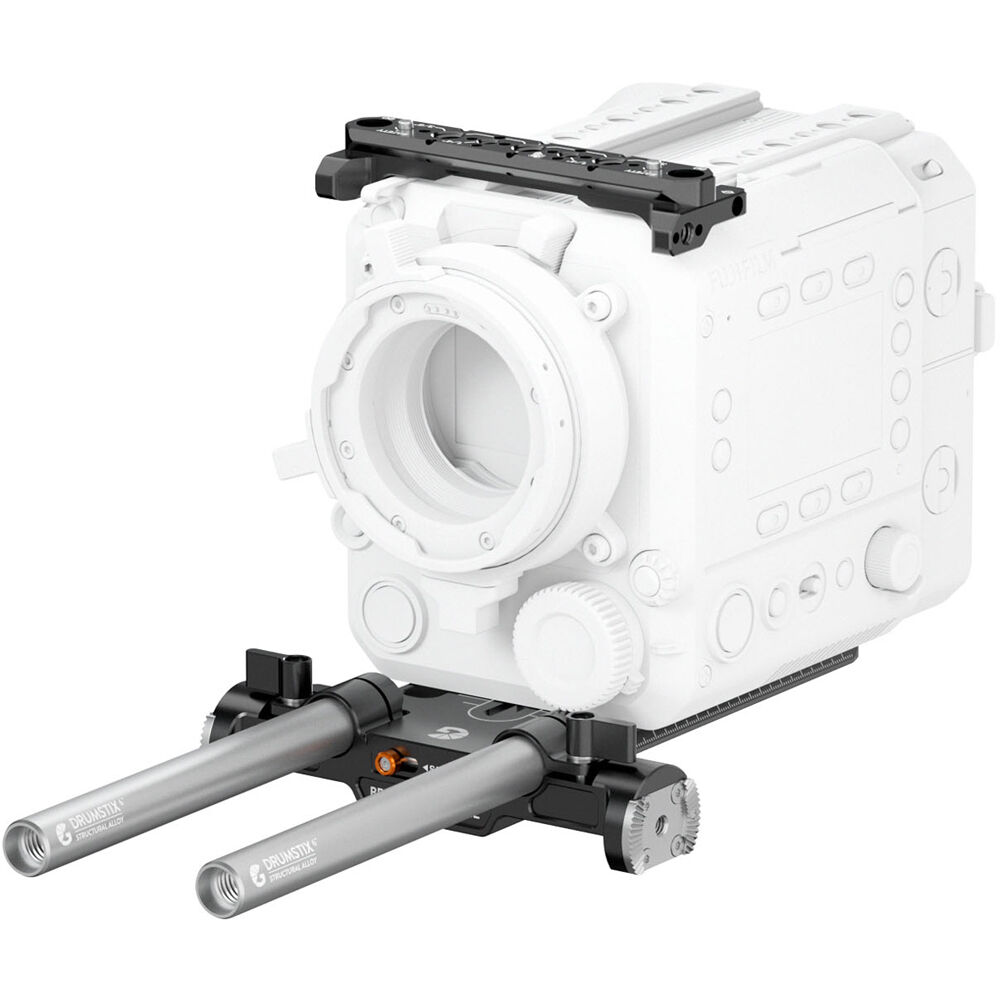 Bright Tangerine Base Kit para FUJIFILM GFX ETERNA con Placa Superior NATO, Dovetail Unive