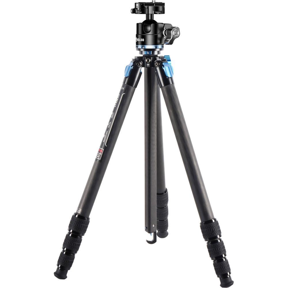 Sirui ST-224 Trípode de Carbono con Cabezal de Bola KS-40, Capacidad de Carga 33.1 lb, Al