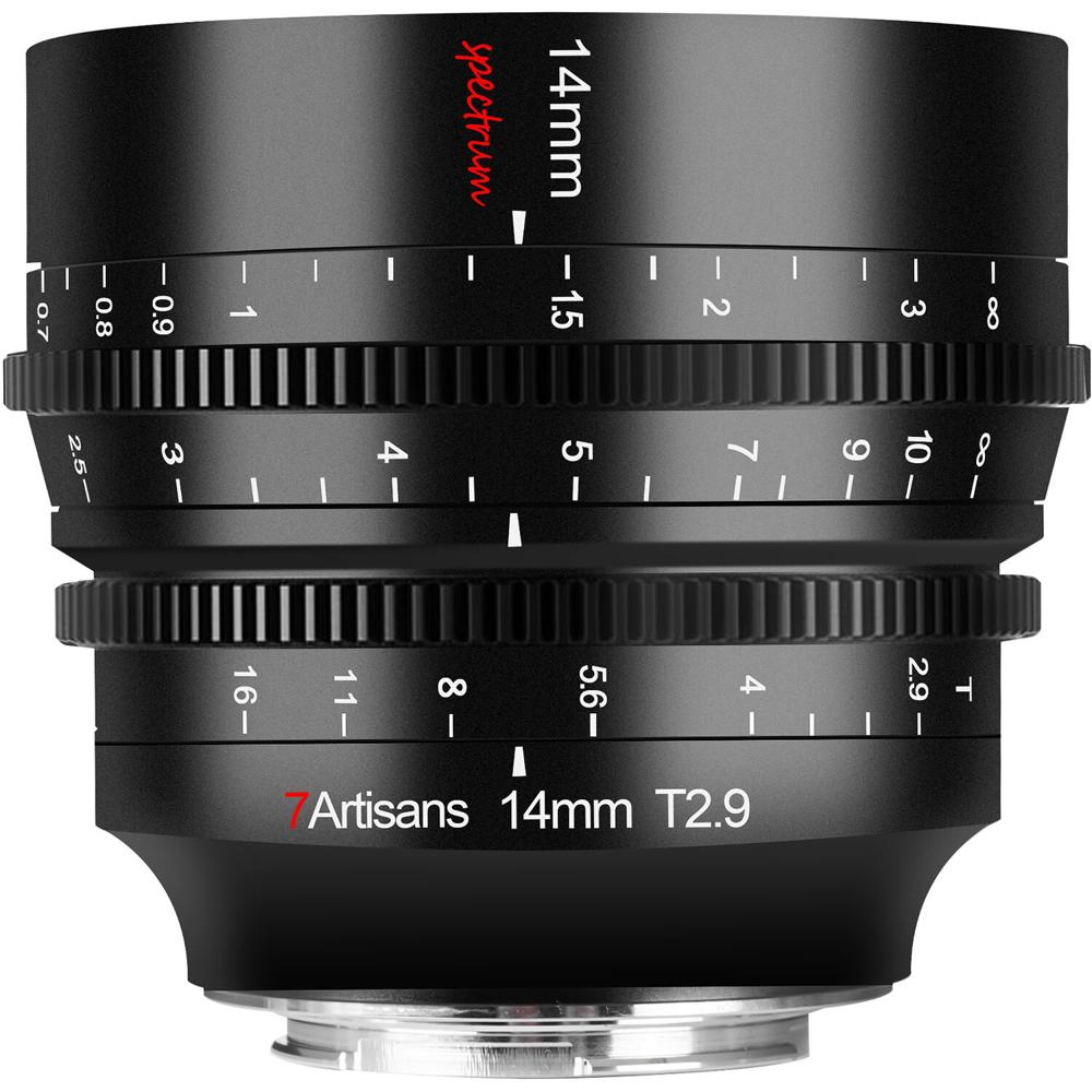 7Artisans Lente Prime Cine Spectrum 14mm T2.9 para Sony E - Cobertura Full-Frame, 114° Á