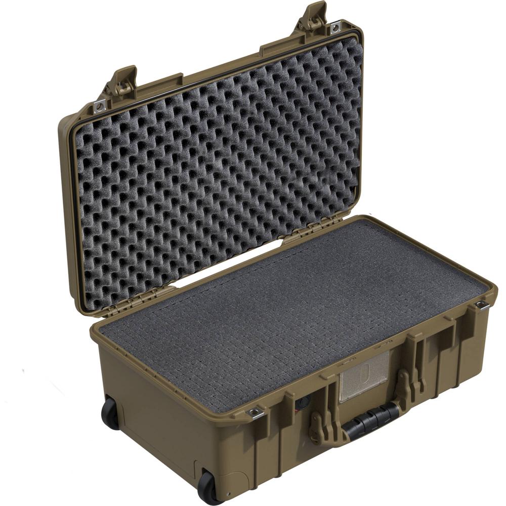 Pelican 1535AirWF Maleta Dura con Ruedas y Espuma Personalizable (Tan) - Ligera, Impermeab