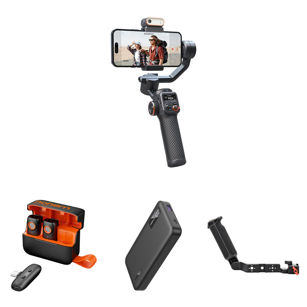 Hohem iSteady M6 Gimbal para Smartphone con MIC-01 Kit de Accesorios, Sensor Magnético AI
