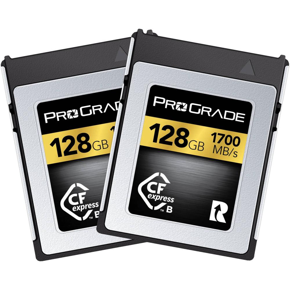 ProGrade Digital CFexpress 2.0 Type B Gold 128GB - 2-Pack, Velocidades de Lectura hasta 17