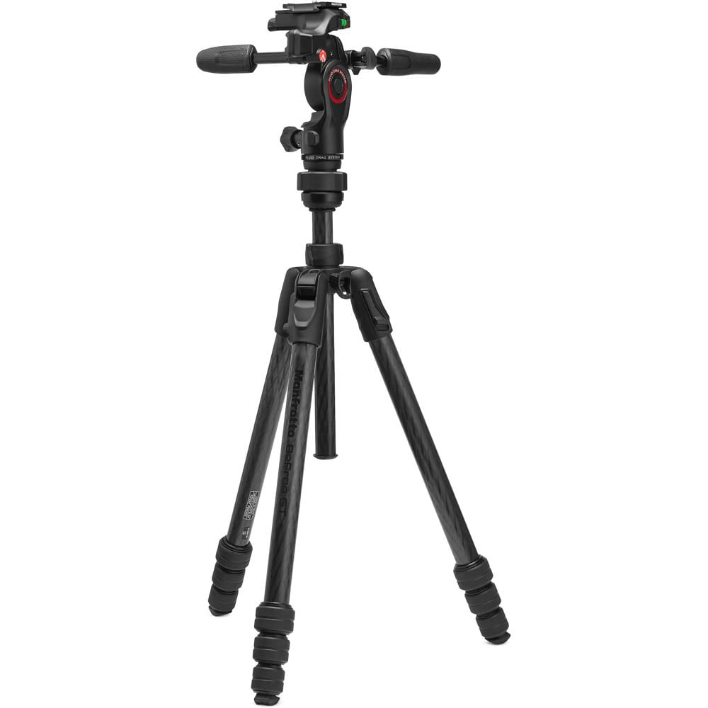Manfrotto Tripode de Viaje Befree GT PRO Carbono con Cabezal Pan/Tilt de 3 Vías - Capacid