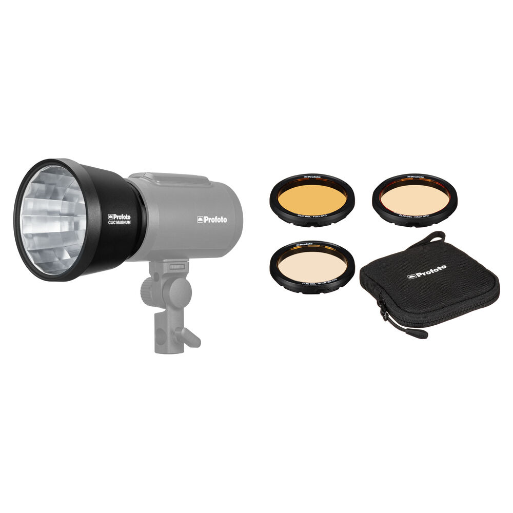 Profoto Clic Magnum Reflector & Clic CTO Kit - Reflector de 37° con Filtros CTO