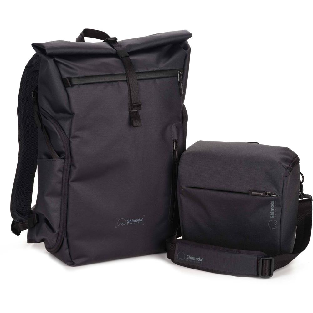 Shimoda Designs Side Street 28 Backpack Kit - Anthracite, Roll Top con Acceso Lateral, Ins
