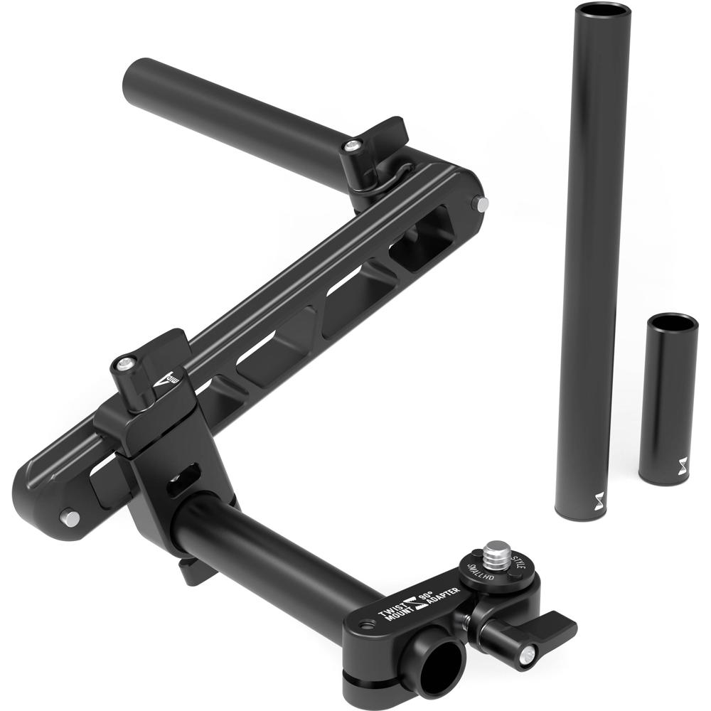 MID49 Kit de Montaje TWIST con Adaptador de Monitor en Ángulo Recto y Spud para SmallHD 1