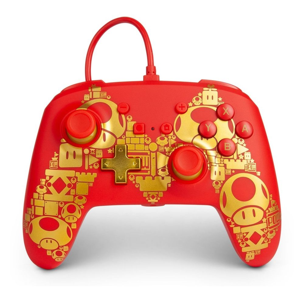 Mando Nintendo Switch PowerA Enhanced Wired Controller Mario Golden