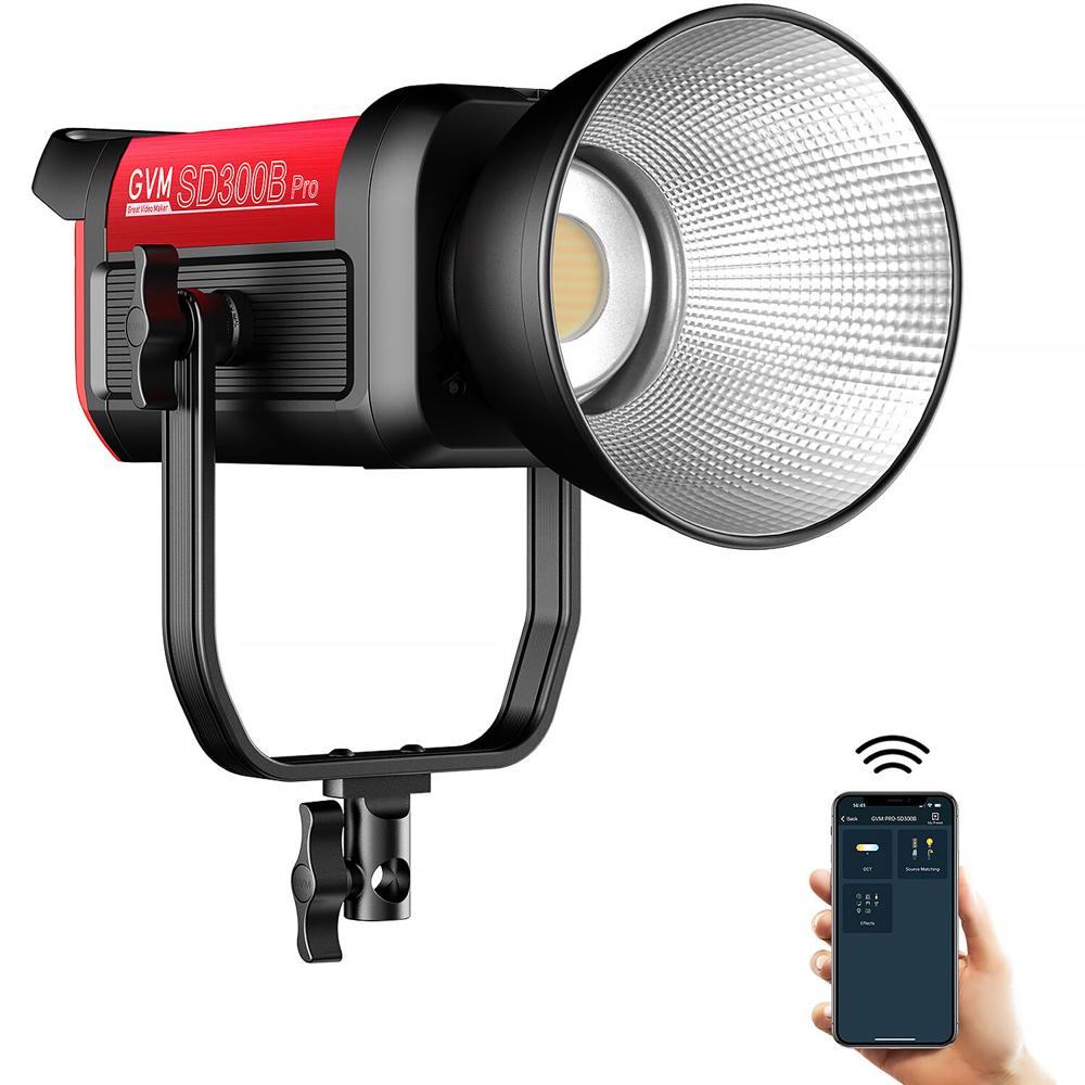 GVM Pro SD300B Monolight LED Bi-Color 300W - 2700-6800K, CRI 97, Control por App y DMX, Ef
