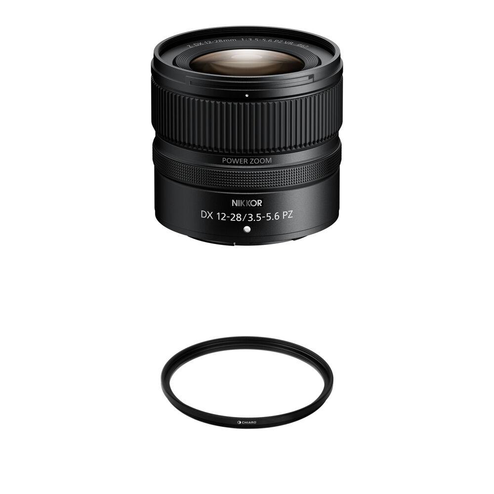 Nikon NIKKOR Z DX 12-28mm f/3.5-5.6 PZ VR Lente Ultra Gran Angular con Filtro Protector de