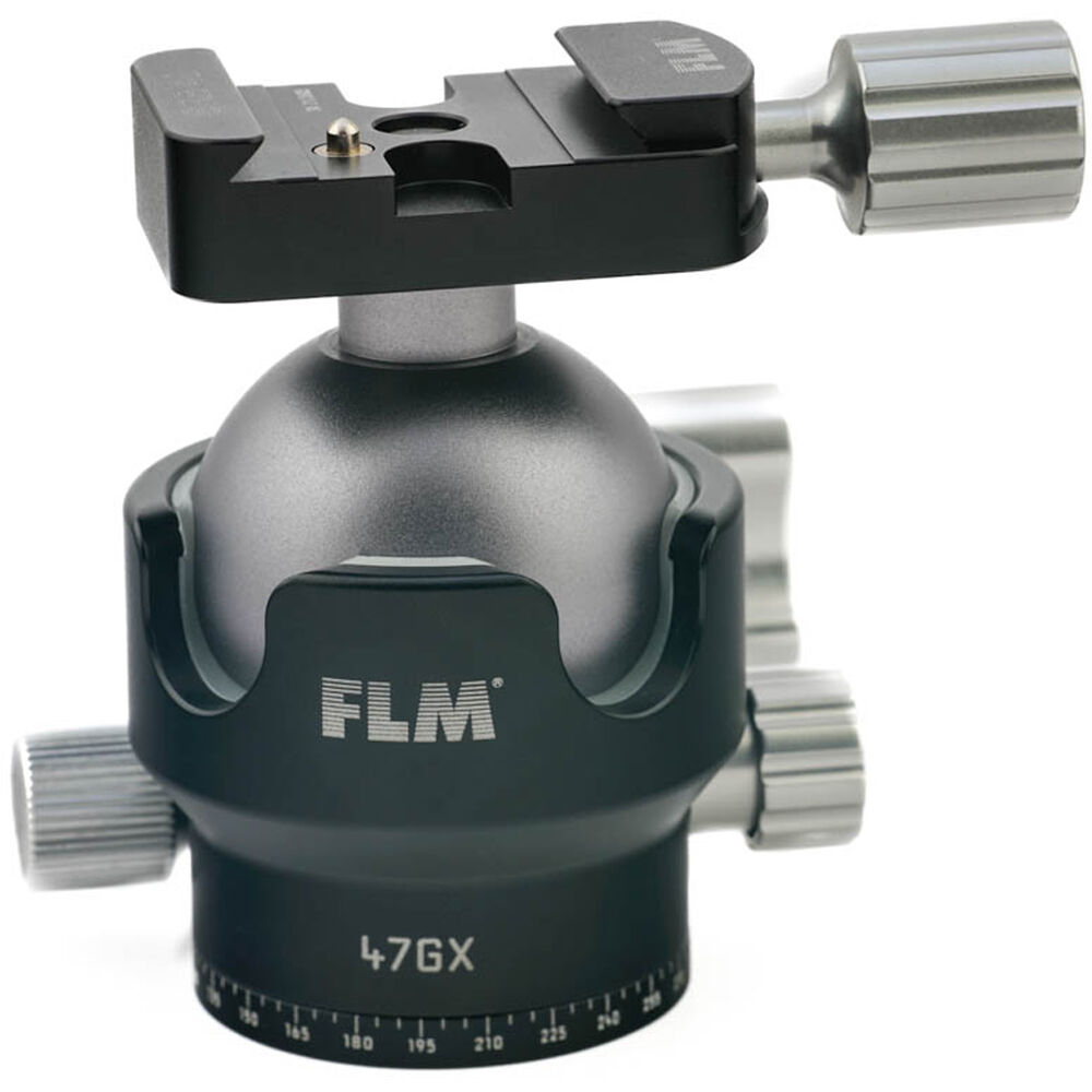FLM Cabezal de Trípode 47GX con SRB-40 QR Clamp, Carga 25 kg, Construcción de Aluminio,