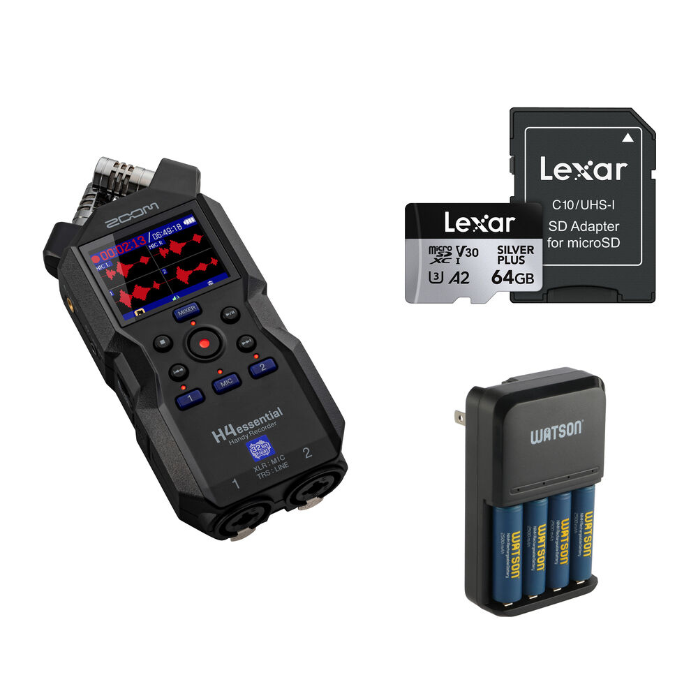 Zoom H4essential Grabador de Audio Portátil 4-Track 32-Bit Float con Kit Esencial