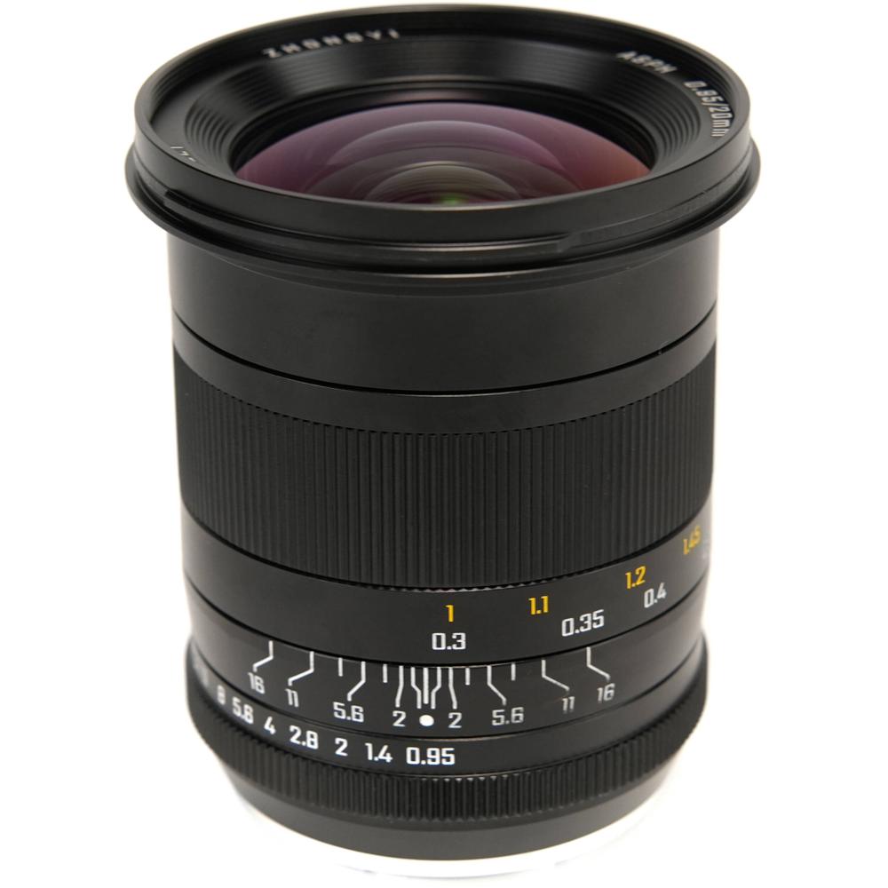 Mitakon Zhongyi Speedmaster 20mm f/0.95 Lens para Sony E - Ultra-Brillante, Enfoque Manual