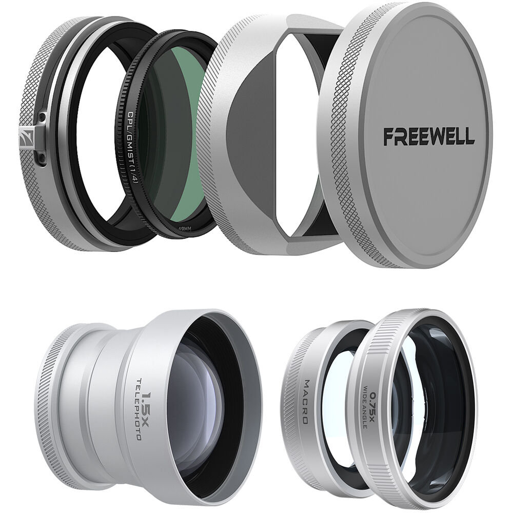 Freewell Kit de Lentes Pro para Cámaras FUJIFILM X100V/VI - Incluye Lente Telefoto 1.5x y