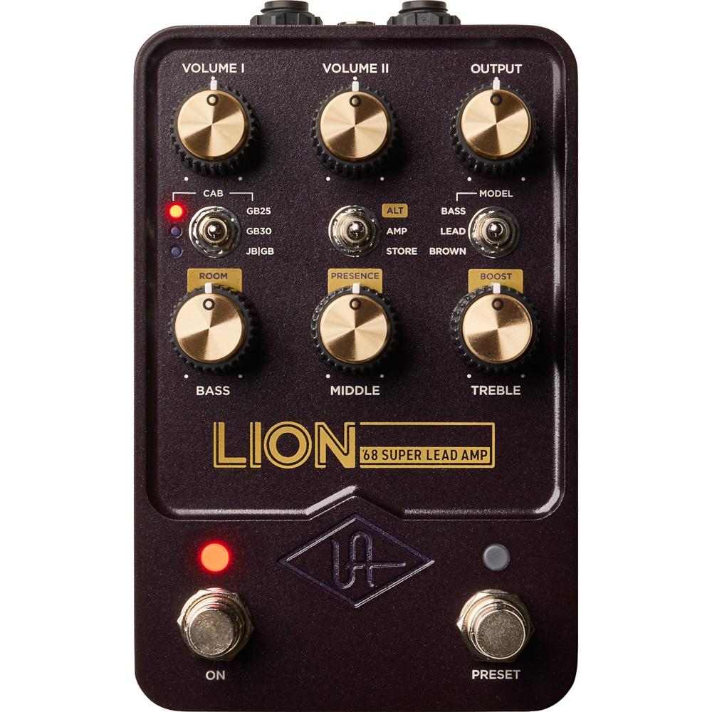 Universal Audio Lion '68 Super Lead Amp Pedal - 3 Amps en 1, 6 Emulaciones de Cabina, Cont