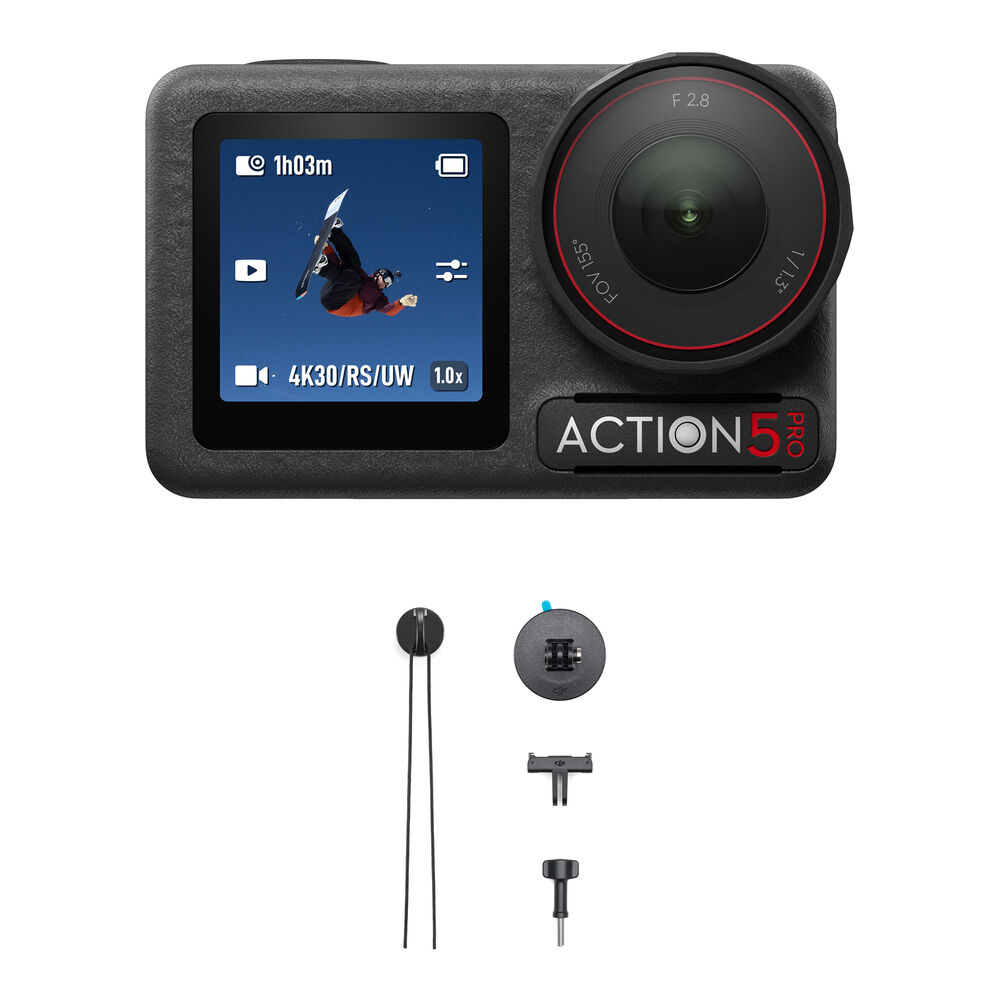 DJI Osmo Action 5 Pro Surfing Combo Kit con Tether para Surf, Base Adhesiva y Adaptadores