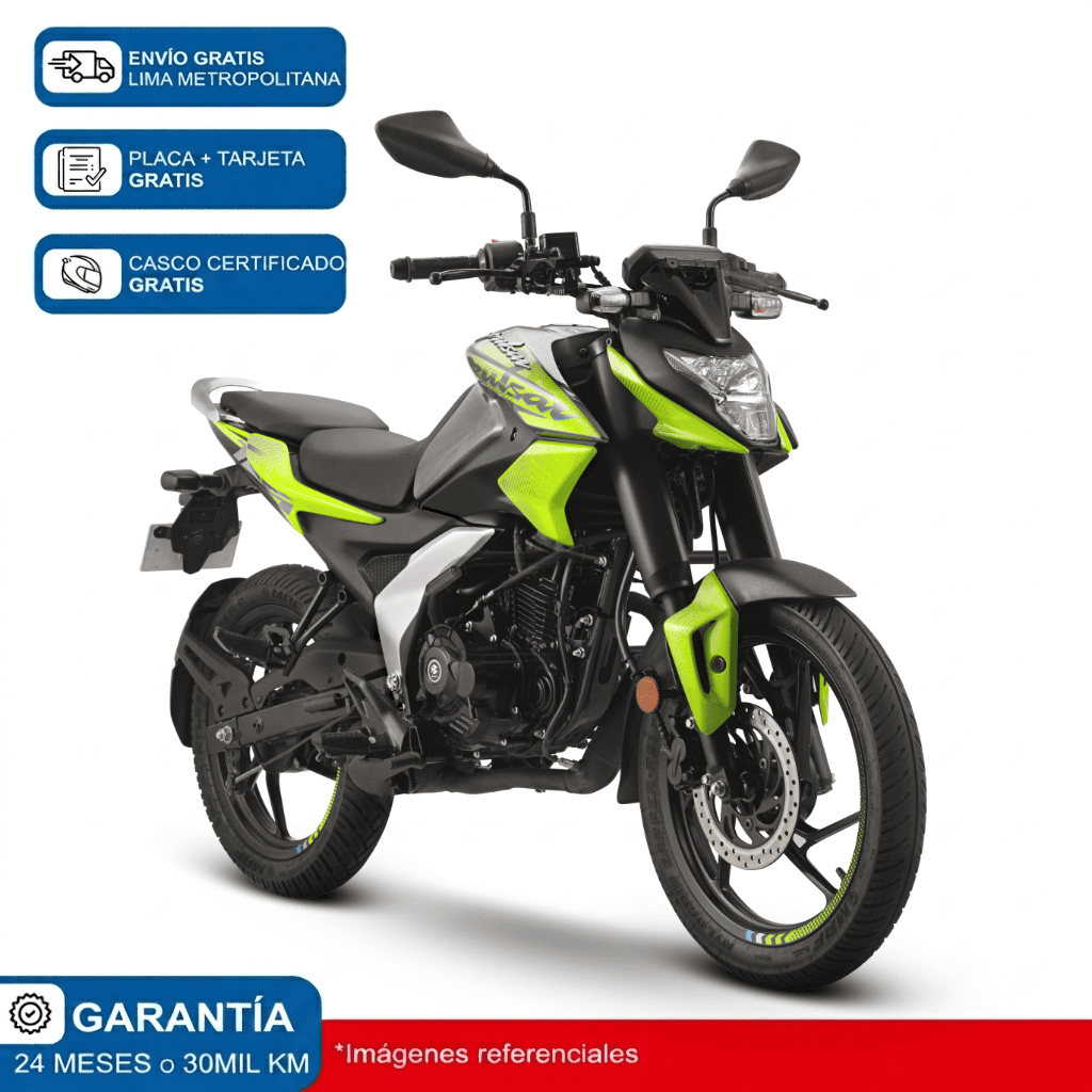 Moto Bajaj Pulsar N 125 FI Negro Verde