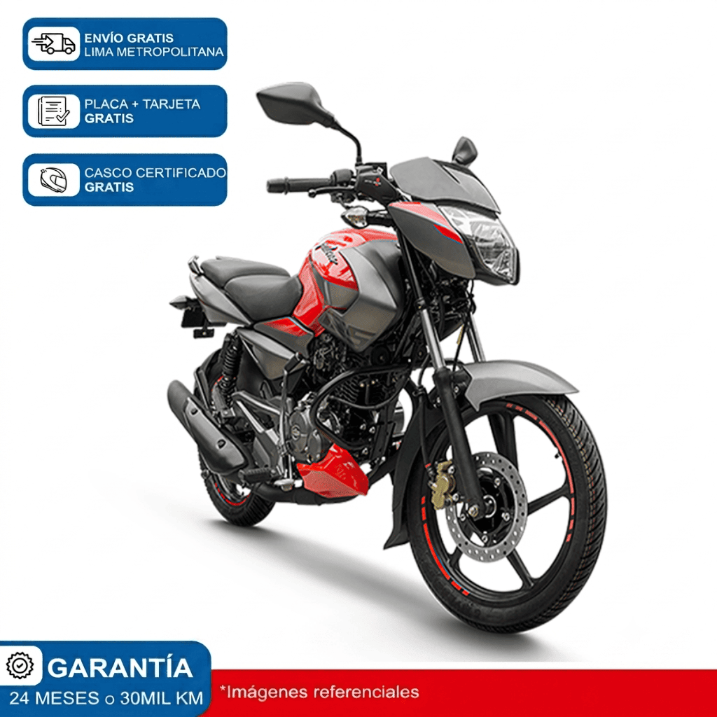 Moto Bajaj Pulsar LS 125 Rojo-Gris
