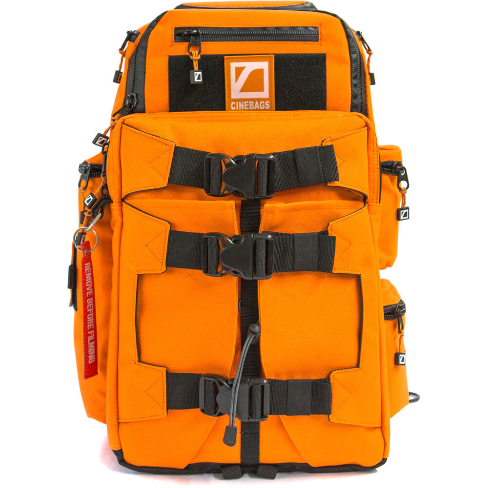 CineBags CB25 Revolution Backpack Fire Orange - Mochila para Cámaras con Divisores Ajusta