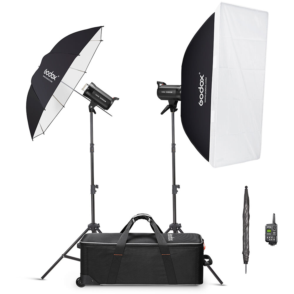 Godox Kit de Flash Estudio SK300II-V con 2 Monolights de 300Ws y Accesorios