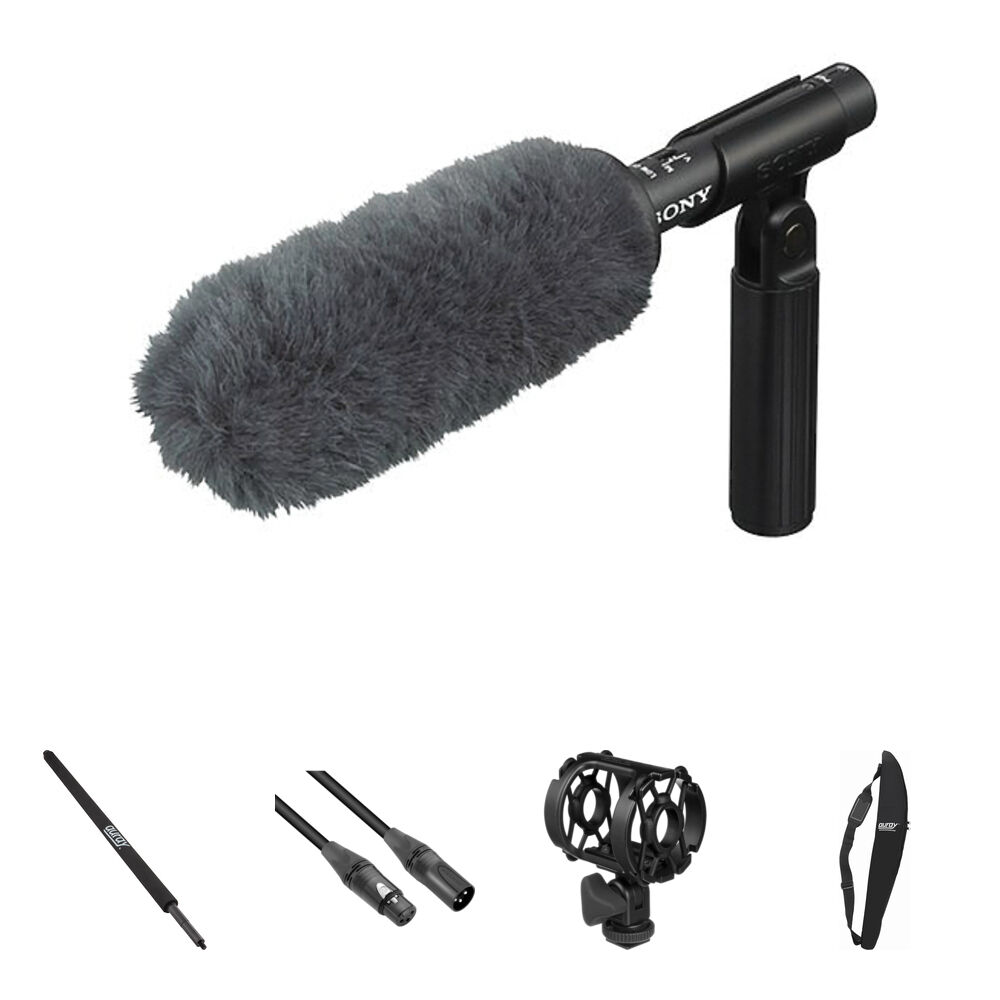 Sony ECM-VG1 Micrófono Shotgun con Boompole y Accesorios - Kit para Cine Independiente, T