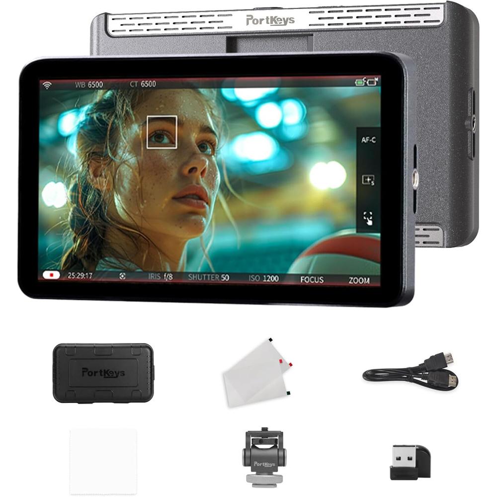PORTKEYS LH7P Monitor 7"" Touchscreen 1920 x 1080, 1000 cd/m² Brillo, Control Inalámbrico