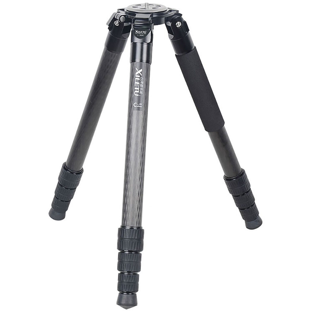 XILETU L-404C Tripode de Carbono Pro Estable 66.1 lb de Carga, Altura Máxima 62.6""