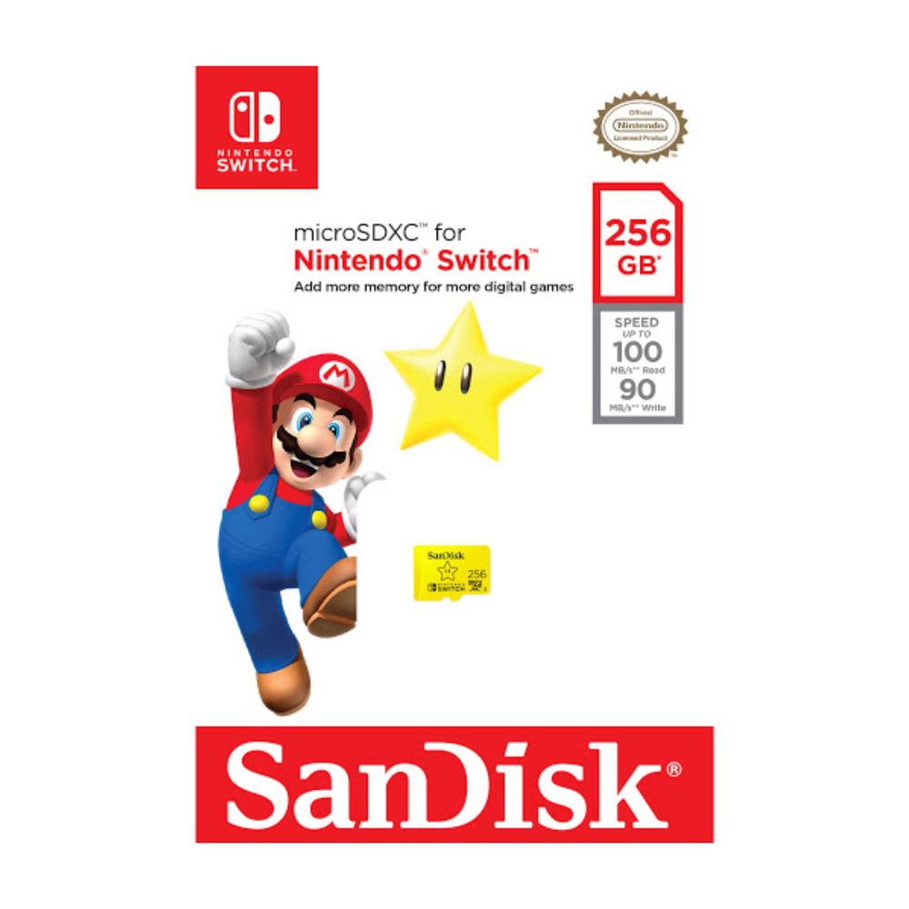 Memoria Micro SDXC de 256 GB 100 MB x 90 Escritura Para Nintendo Switch