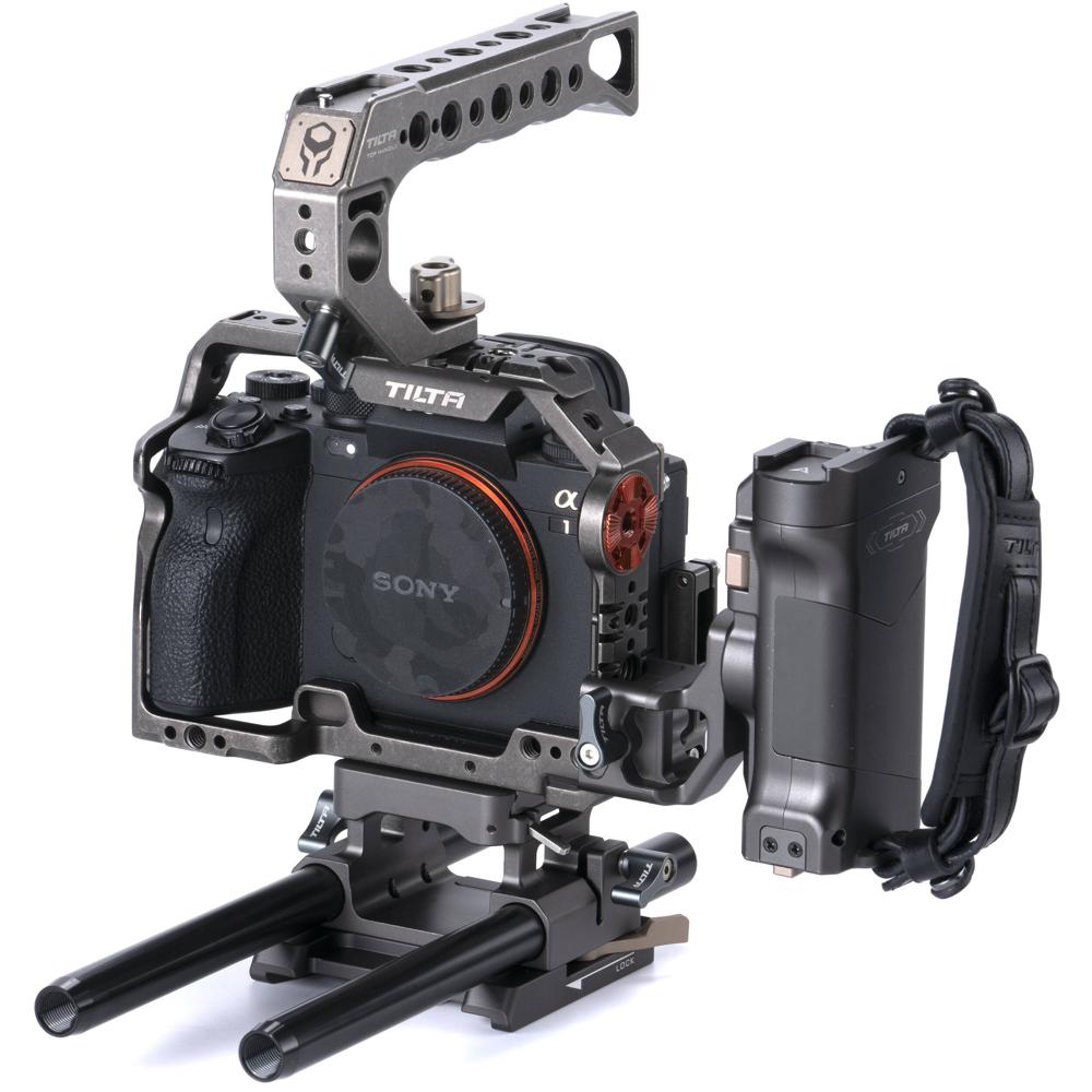 Tilta Kit Pro de Cámara para Sony a1 - Cage Completo, Mango Lateral de Alimentación y Co