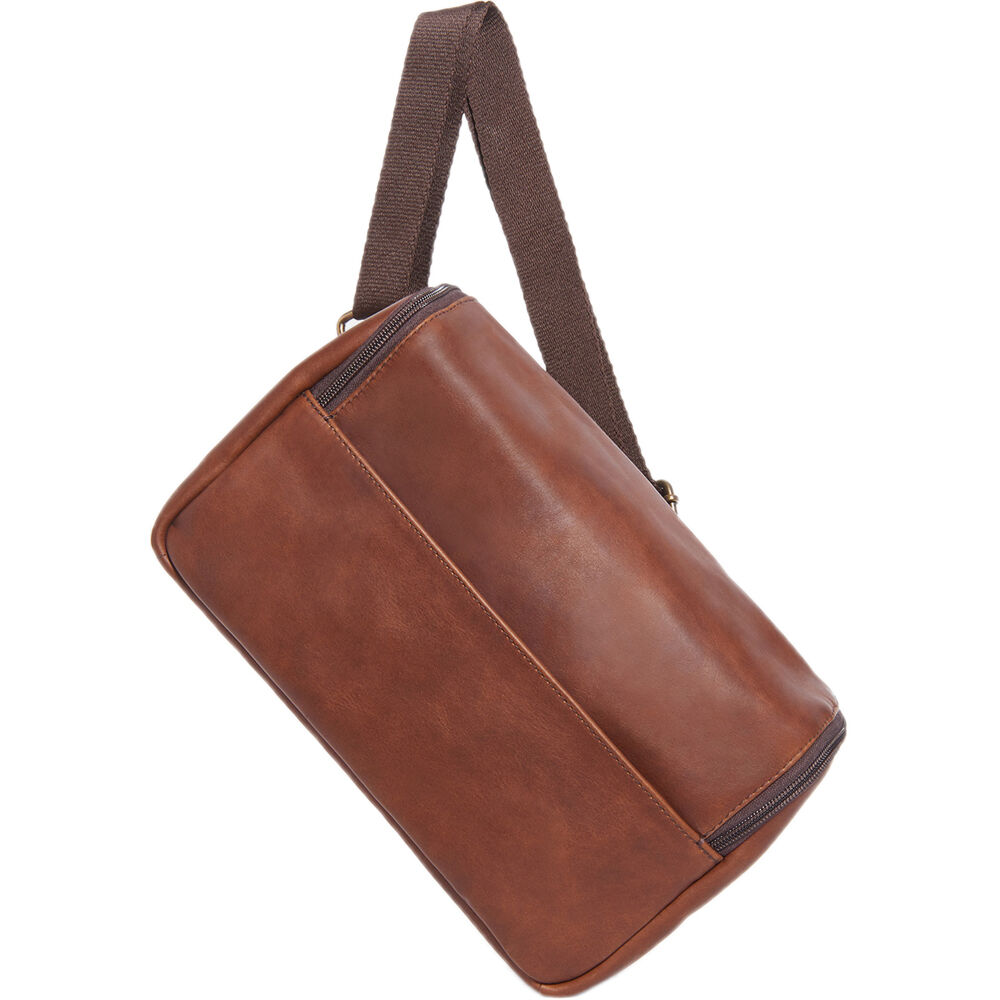 ONA The Rockaway Camera Sling - Anticognac, Cuero Premium, Soporta DSLR y 2 Lentes, Diviso