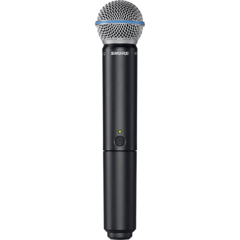 Shure Micrófono Inalámbrico de Mano BLX2/B58 con Cápsula Beta 58A, Supercardioide, Rang
