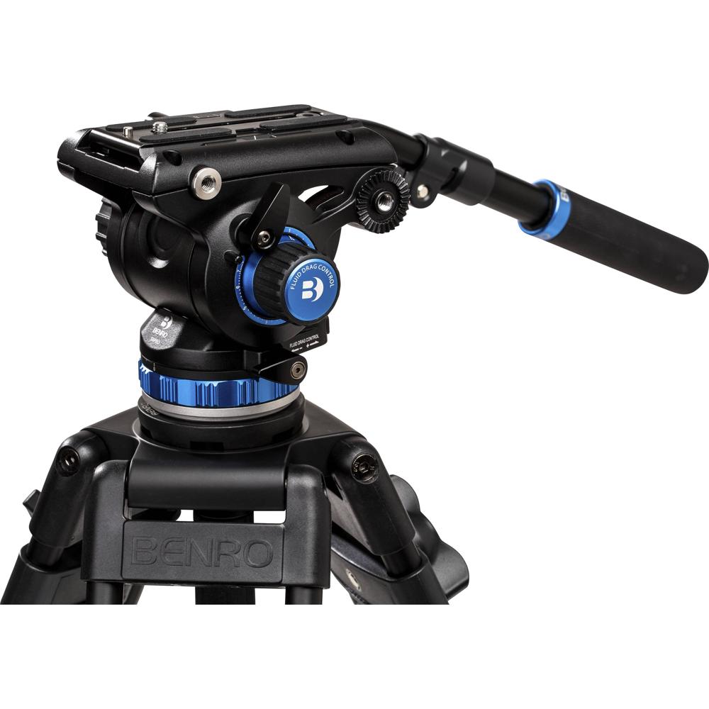 Benro S6Pro Cabezal de Video Fluido 13.2 lb Carga, Base Plana de 65mm con Rosca 3/8""-16, 5