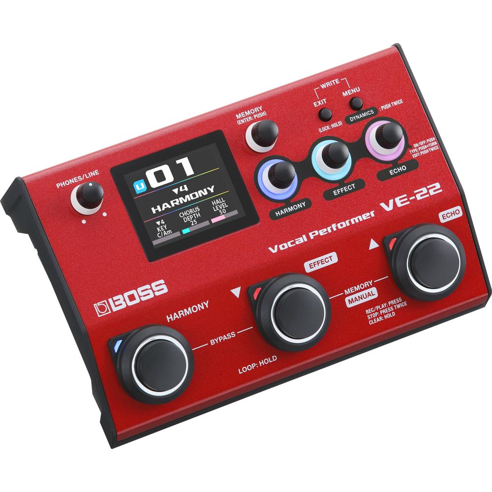 BOSS VE-22 Vocal Performer - Procesador de Efectos Vocales, Looper, 39 Efectos, Pantalla L