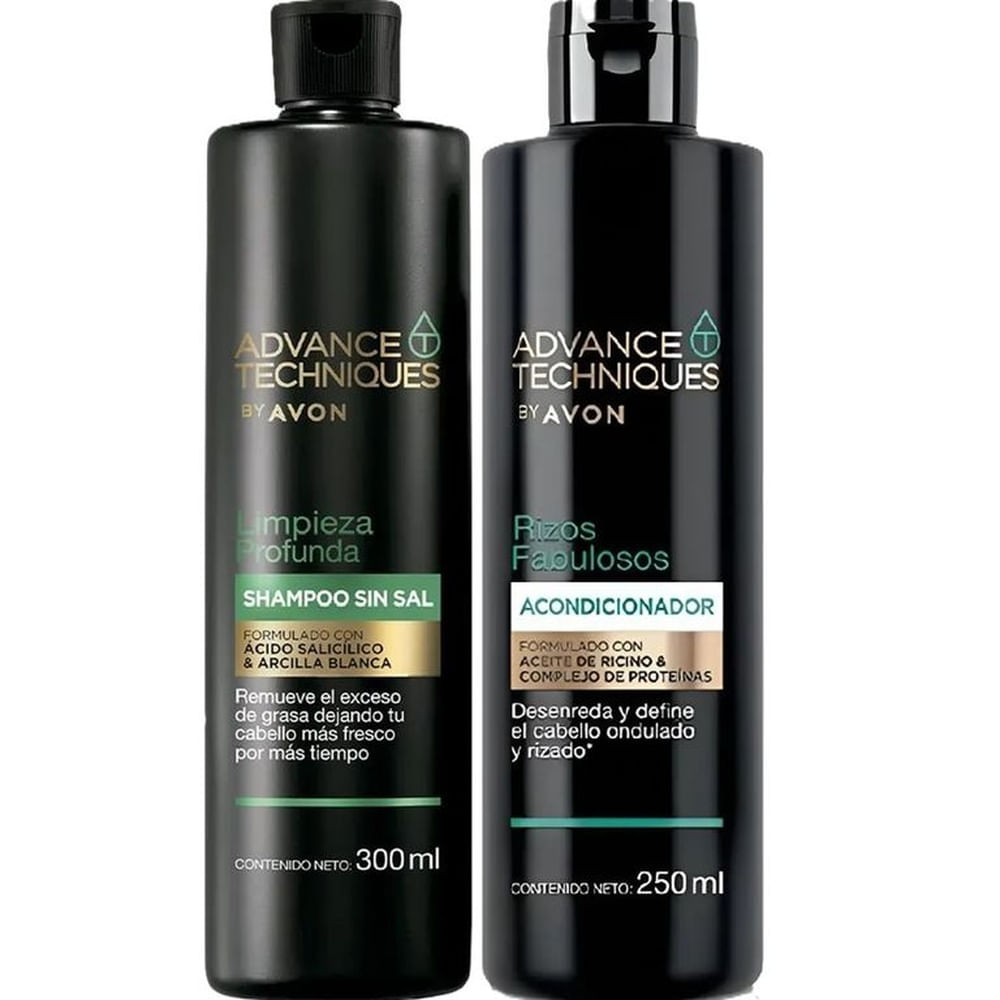 Techniques Limpieza profunda Shampoo y Acondicionador de Avon