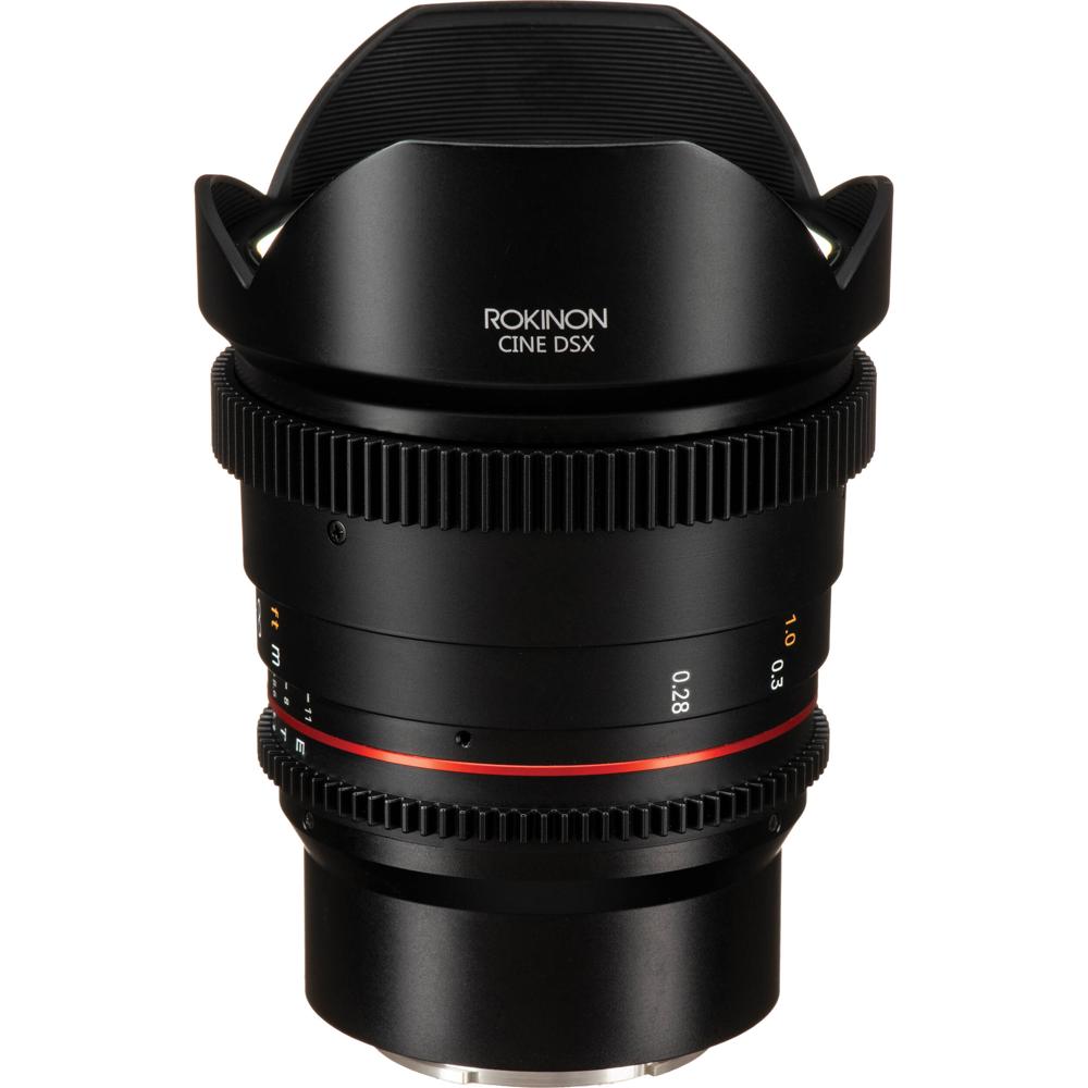 Rokinon 14mm T3.1 DSX Ultra Wide-Angle Cine Lens - Montura Sony E, Iris de 9 Palas, Sellad