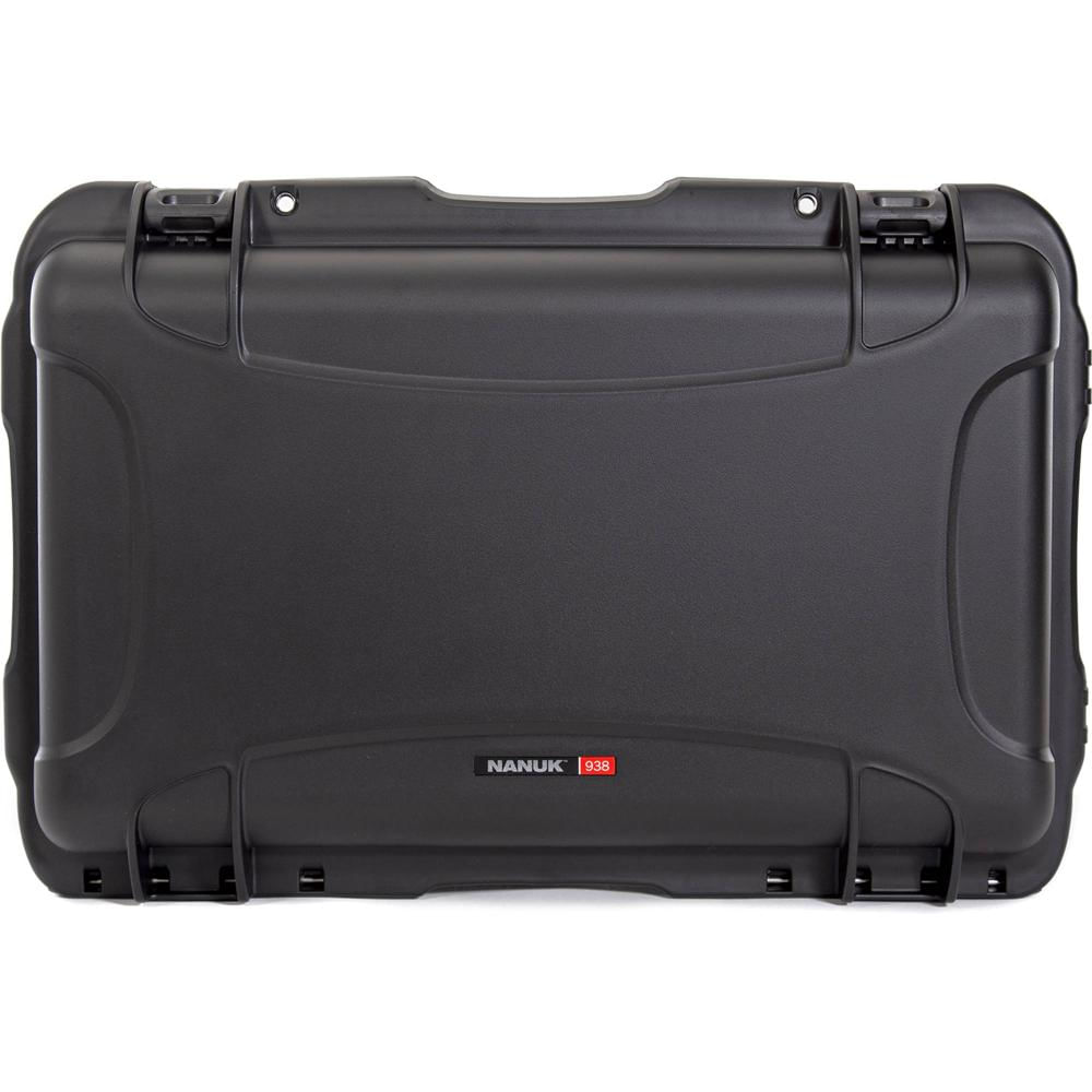 Nanuk 938 Maleta Dura con Ruedas Negra 51.1L - Impermeable, Sistema de Cierre Powerclaw, V
