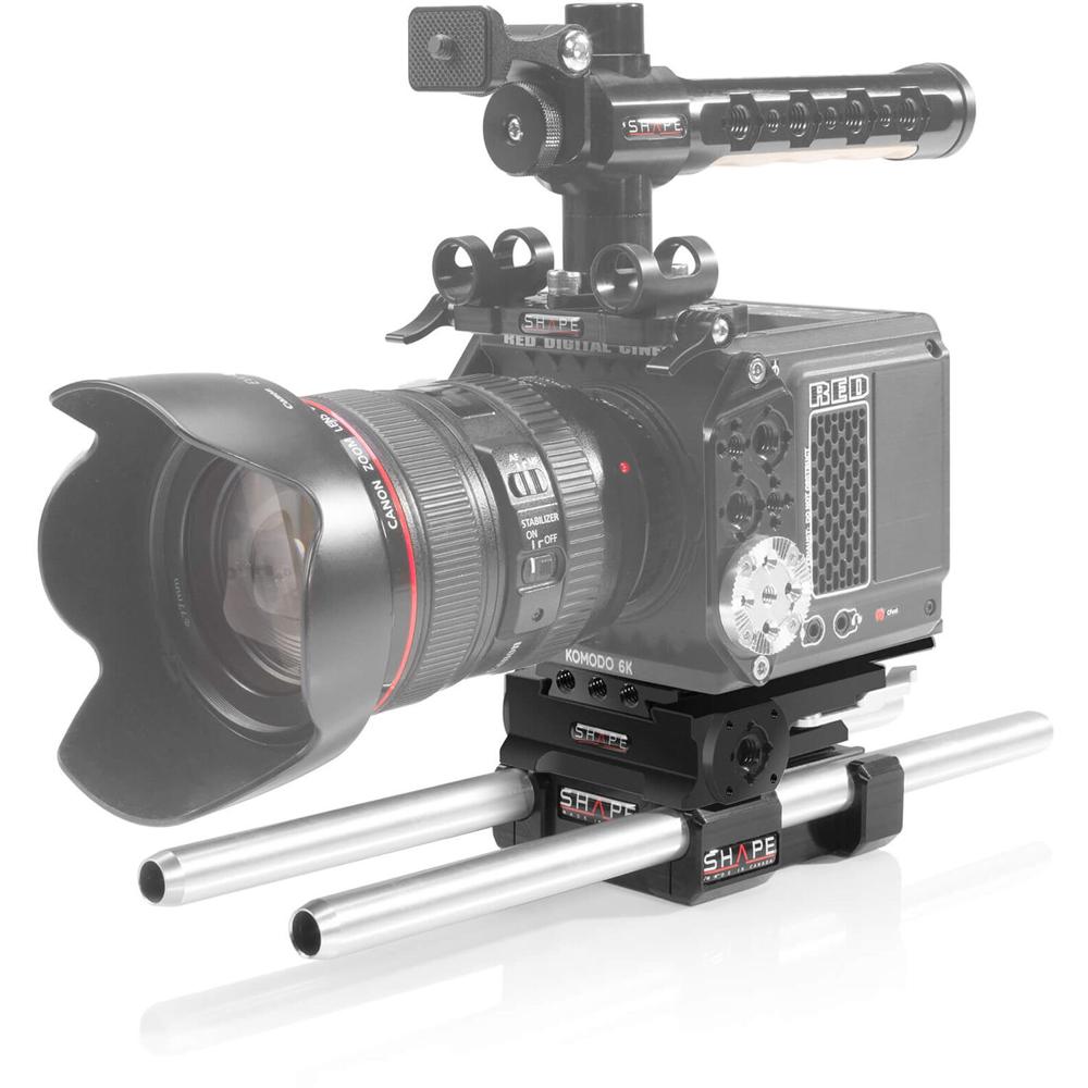 SHAPE Baseplate 15mm Ligera para RED KOMODO con Adaptador Dovetail ARRI