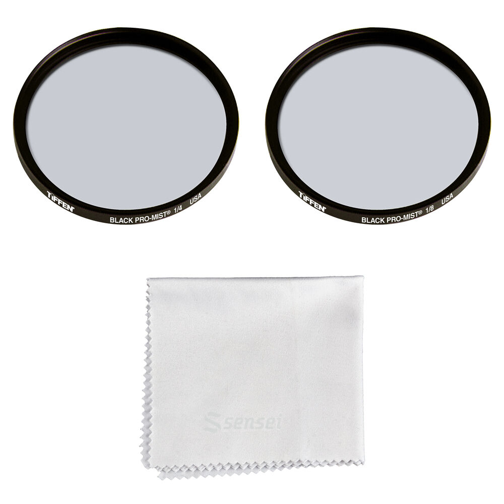 Tiffen Filtro Black Pro-Mist 82mm Kit 1/4 y 1/8 - Control de Destellos y Suavizado de Imá