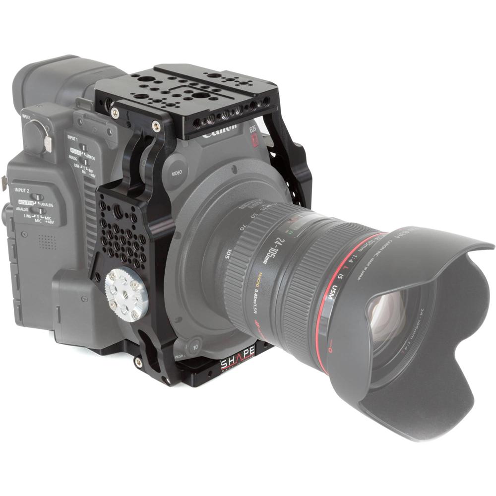 SHAPE Cámara Cage para Canon EOS C200 - Construcción de Aluminio, Rosette ARRI, Montaje