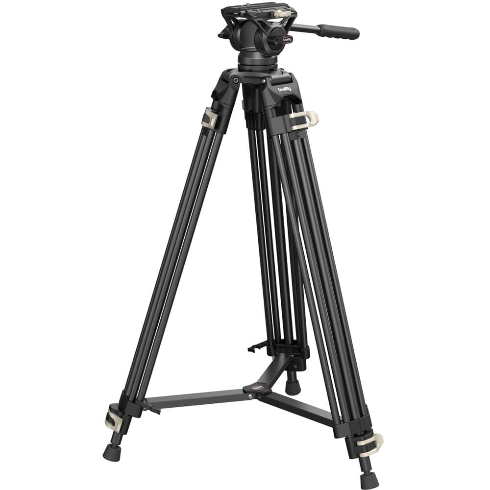 SmallRig Tripode Pesado AD-01 con Cabezal Fluido - Capacidad de Carga 17.6 lb, Altura Ajus