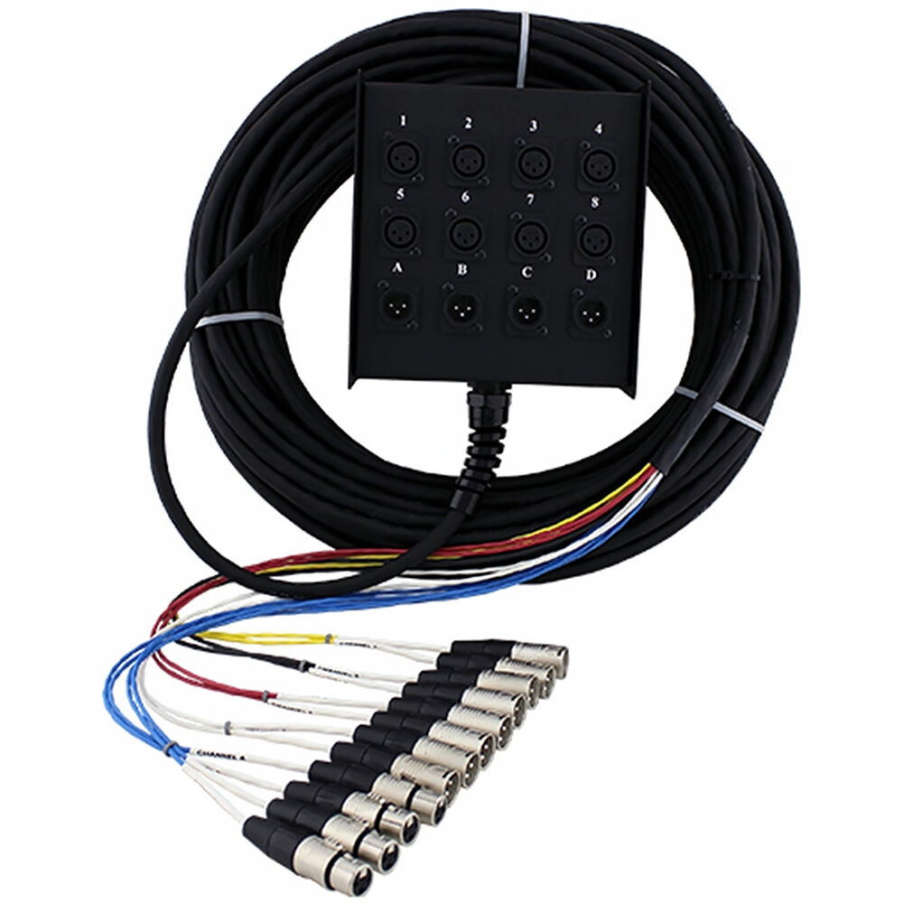 Pro Co Sound StageMASTER Multipair Audio Snake 100' - 8 Mic y 4 XLR Returns, Construcción