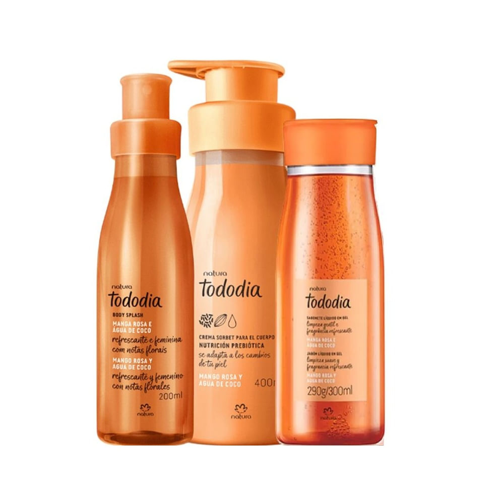 PACK X3 Tododia Mango Rosa y Agua de Coco de Natura