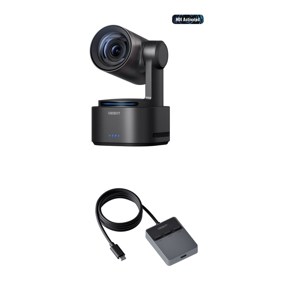 OBSBOT Tail 2 Cámara PTZ 4K con Conector Multicam Inalámbrico, Sensor CMOS de 50MP