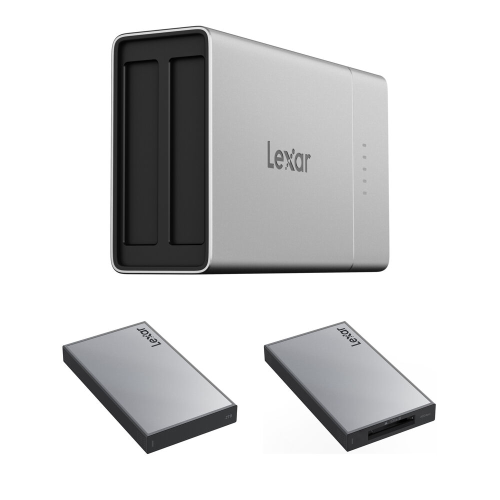 Lexar Estación de Acoplamiento Workflow Go con SSD de 2TB y Lector de Tarjeta CFexpress 4