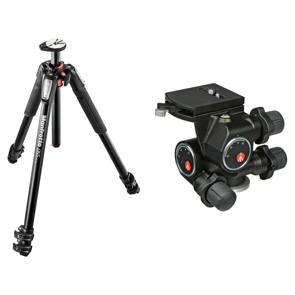 Manfrotto MT055XPRO3 Trípode de Aluminio con Cabezal Engranado 410 Junior