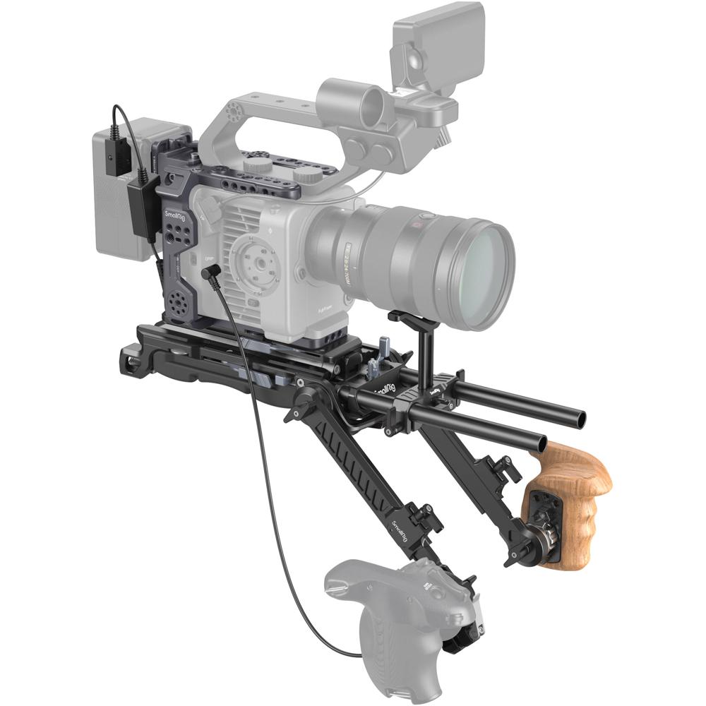 SmallRig Shoulder Rig Kit V2 para Sony FX6 con Baseplate de 15mm, Soporte Universal de Len