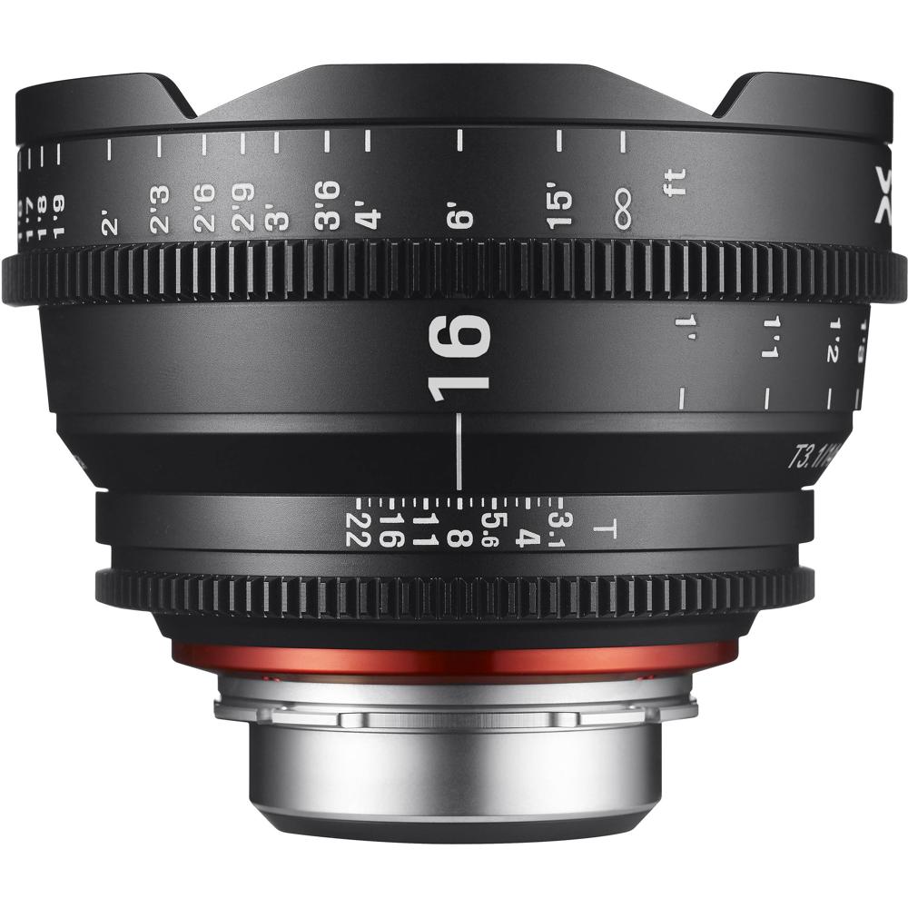 Rokinon Xeen 16mm T2.6 PL Lens - Focal Length 16mm, Aperture T2.6, Full-Frame Coverage, 20