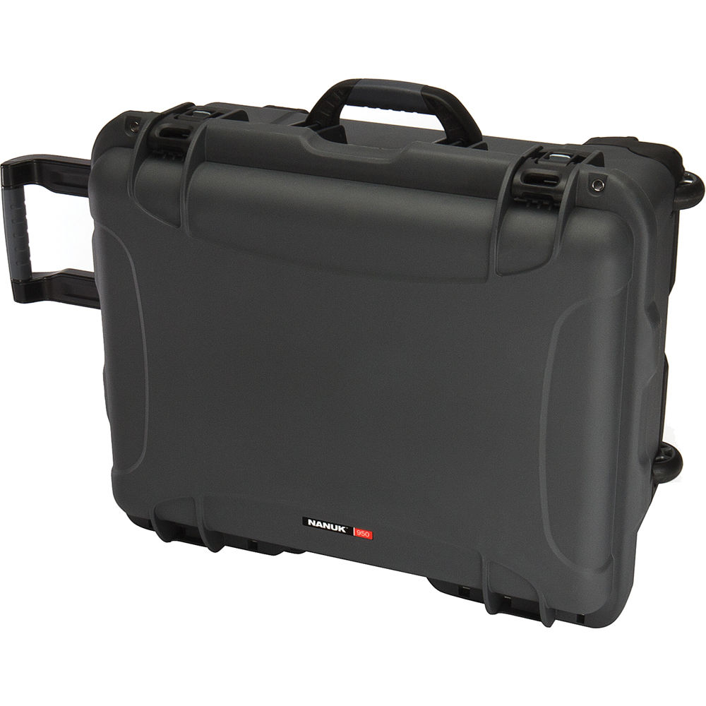 Nanuk 950 Funda Dura con Ruedas Graphite 51.9L - Resistente al Agua IP67, Construcción de